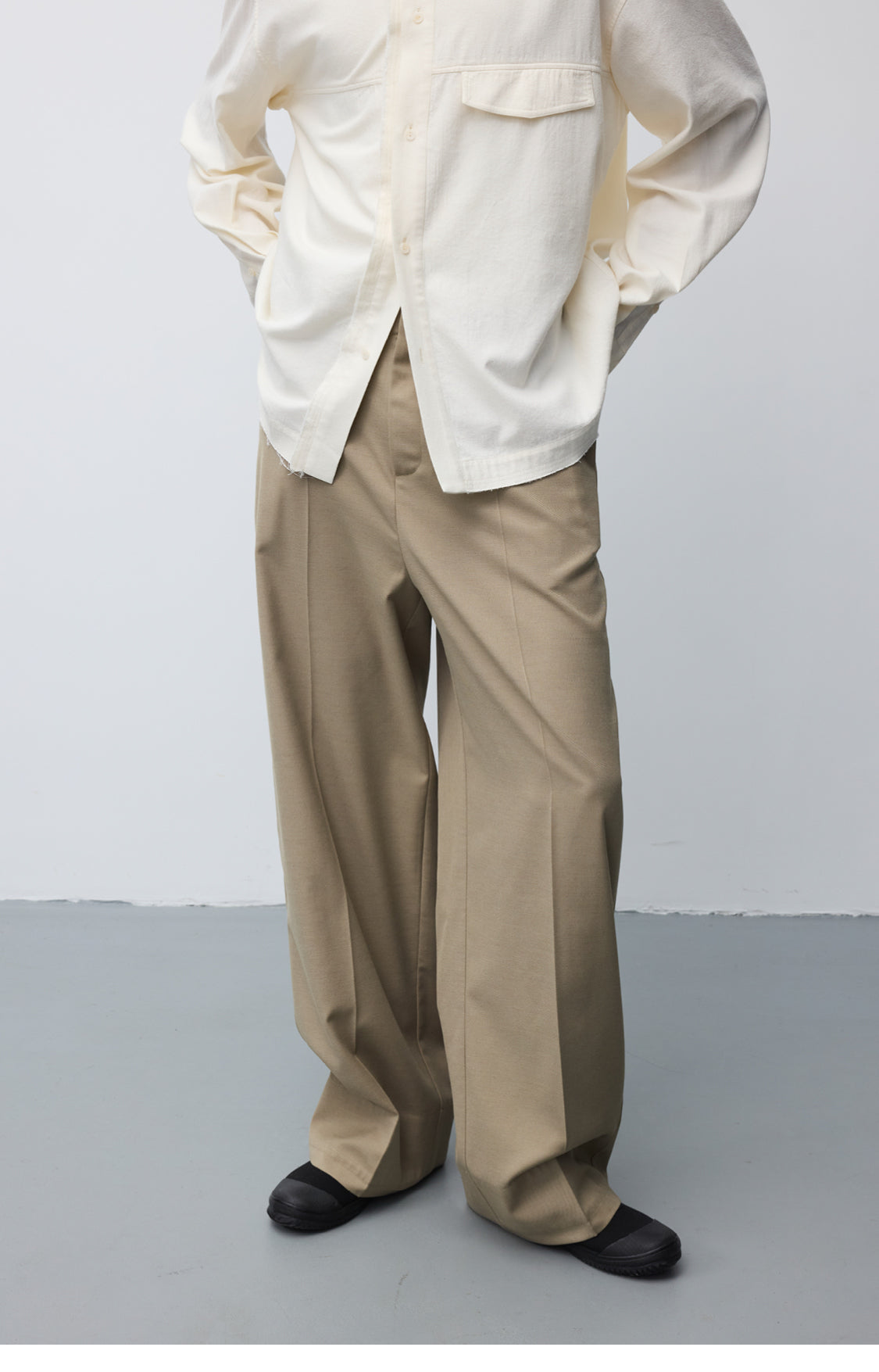 Elasticity Loose-fitting straight pants