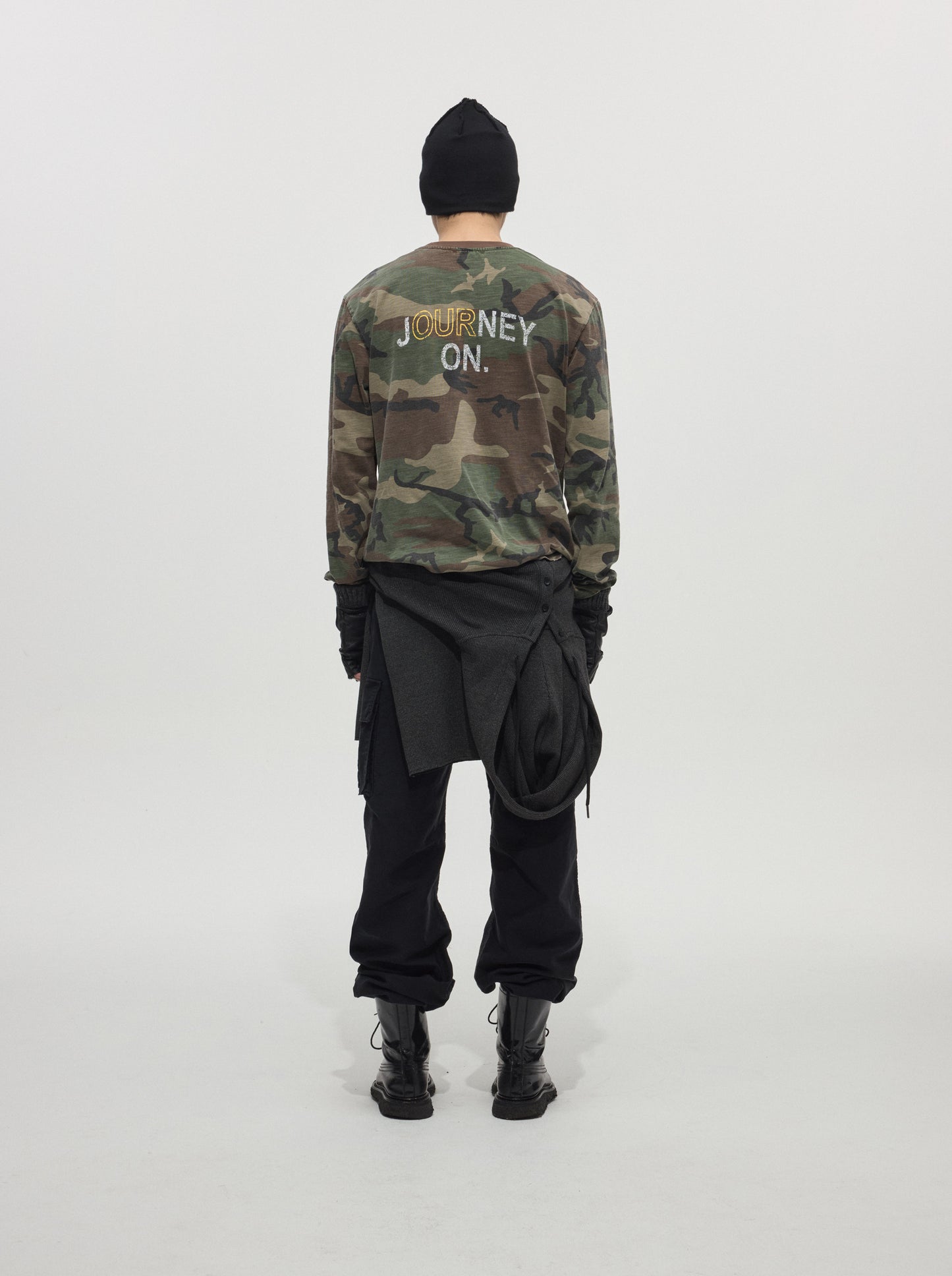 Camouflage-Print Bamboo Cotton T-Shirt