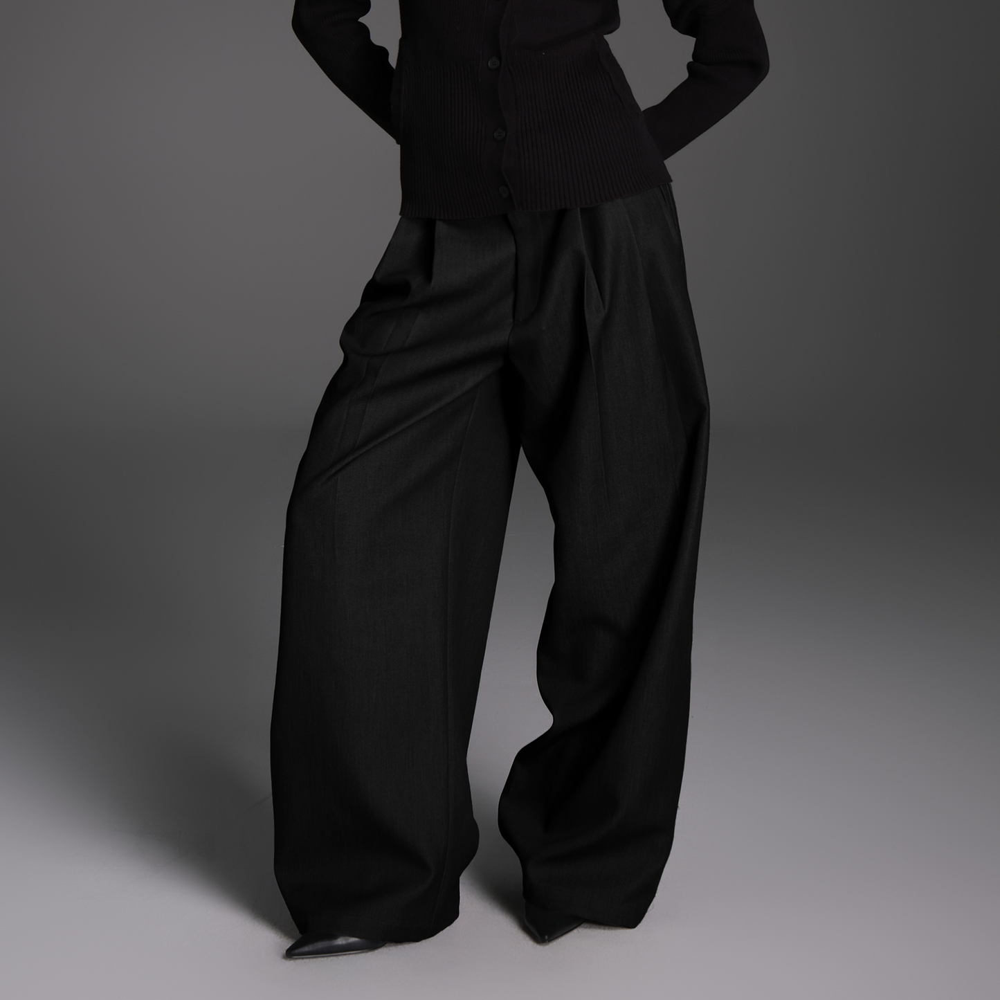 Double Pleated Straight Pants