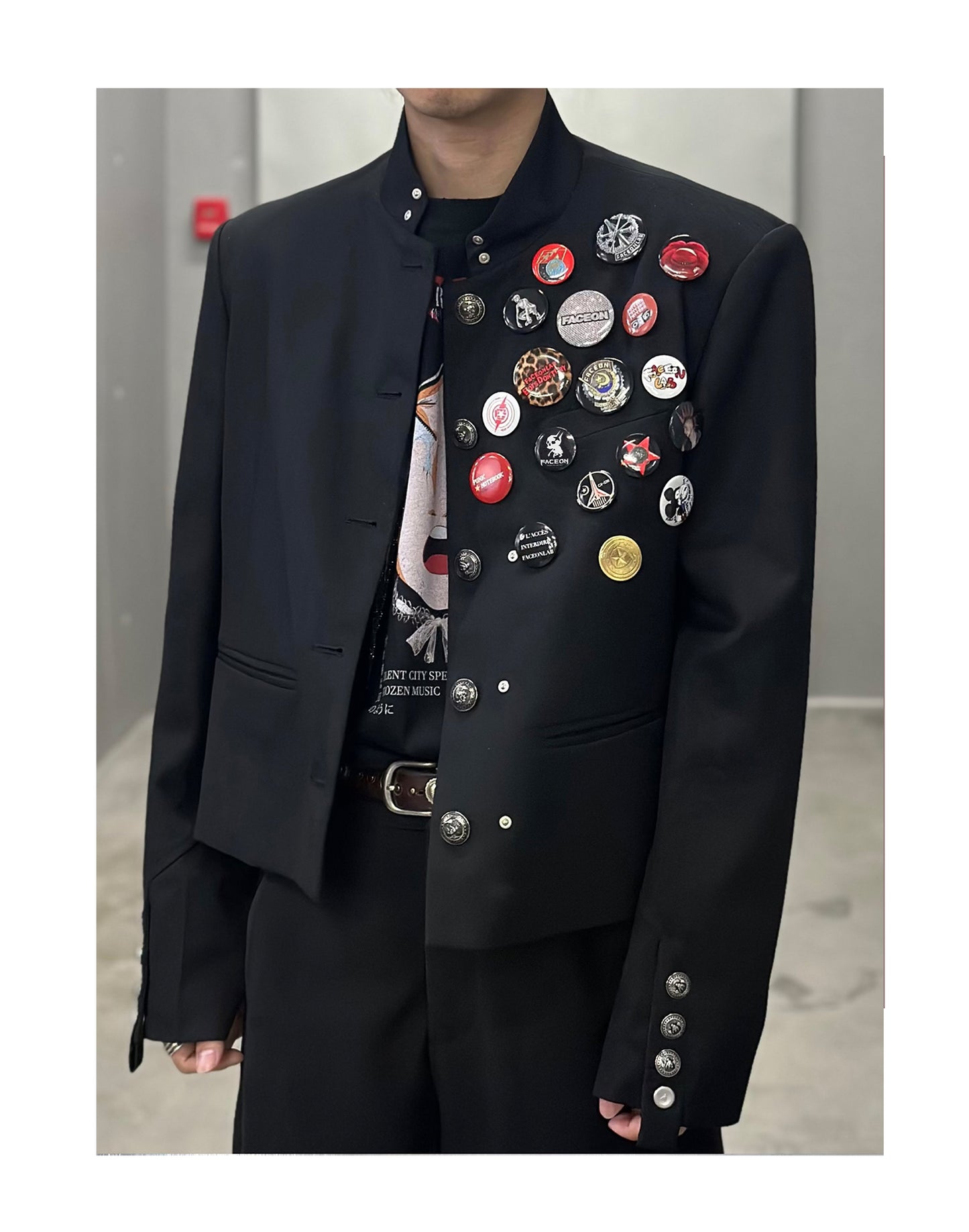 Wool short uniform jacket