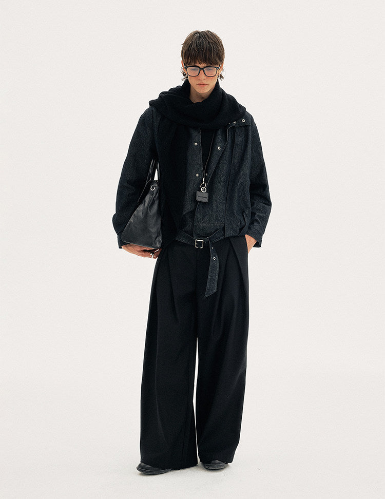 Retro Cut Harrington Denim Jacket