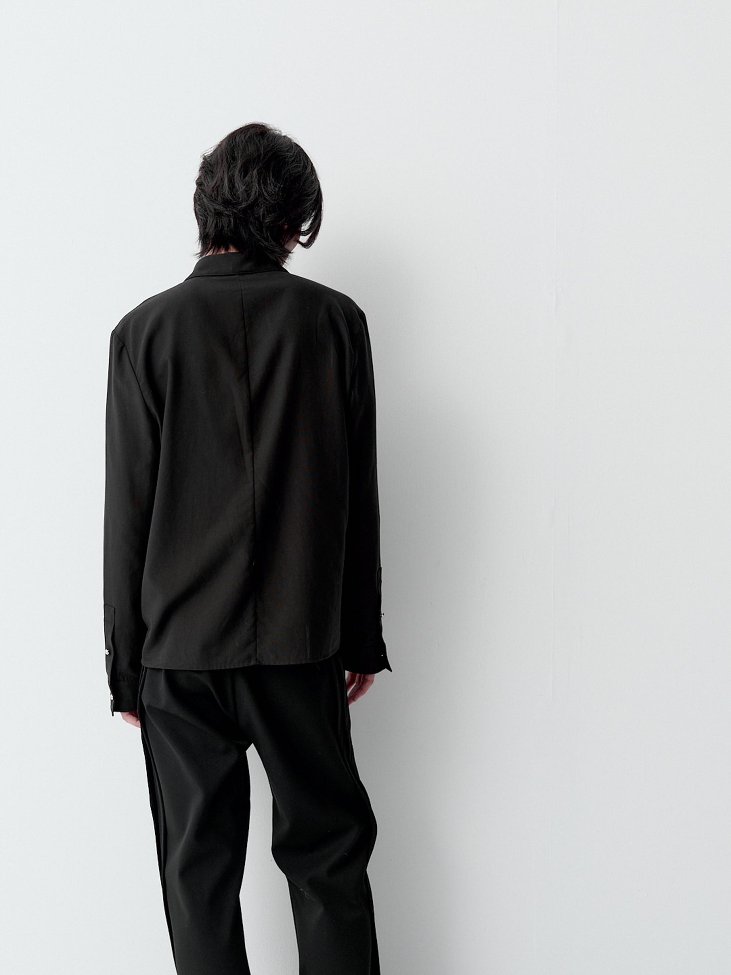 Shirt with metal buttons