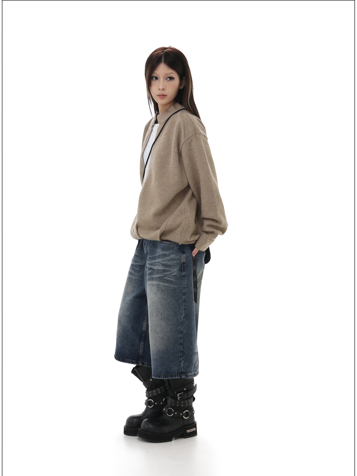 Patchwork V-Neck Sweater