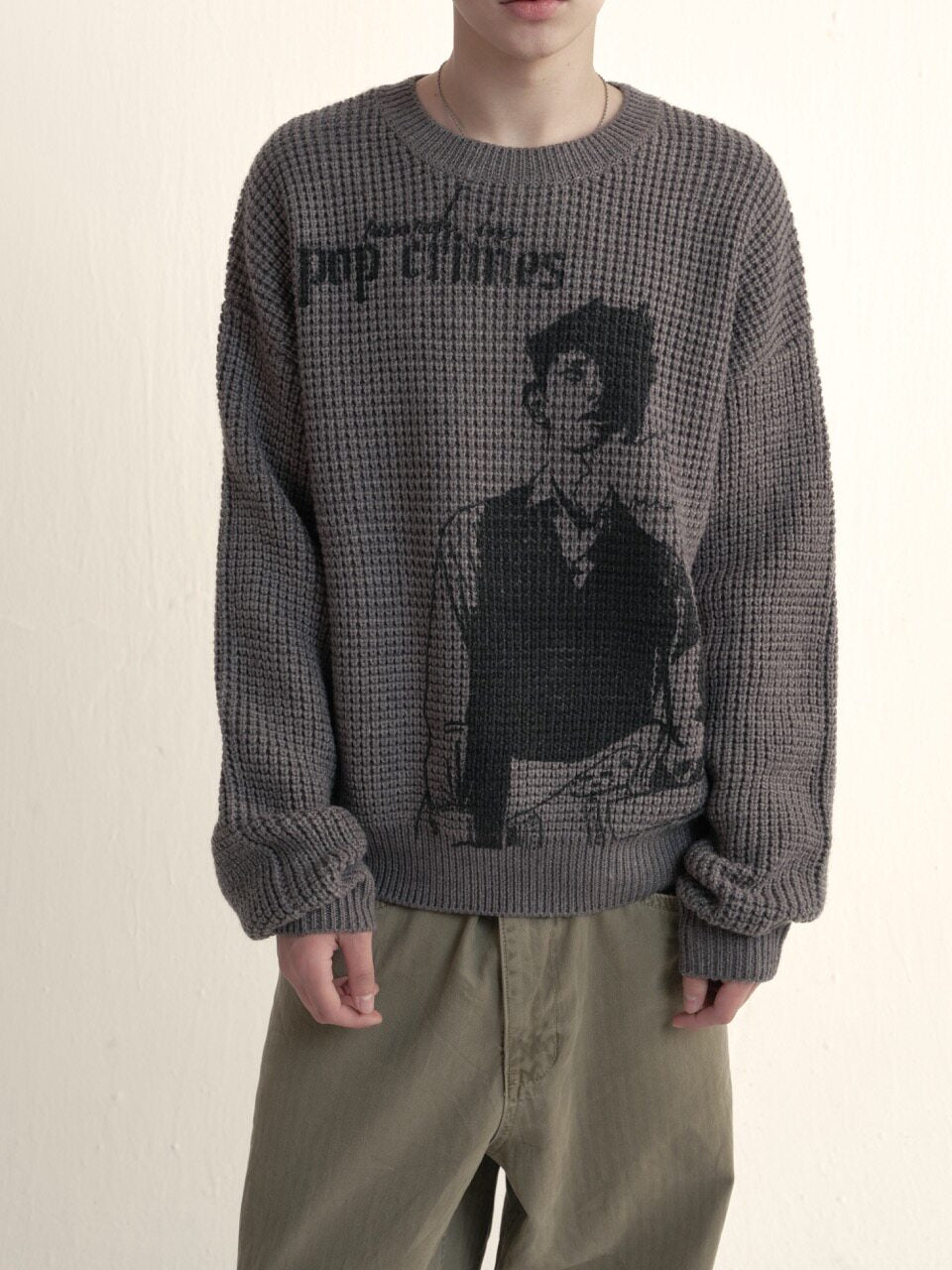 WOOL Chunky Waffle Sweater