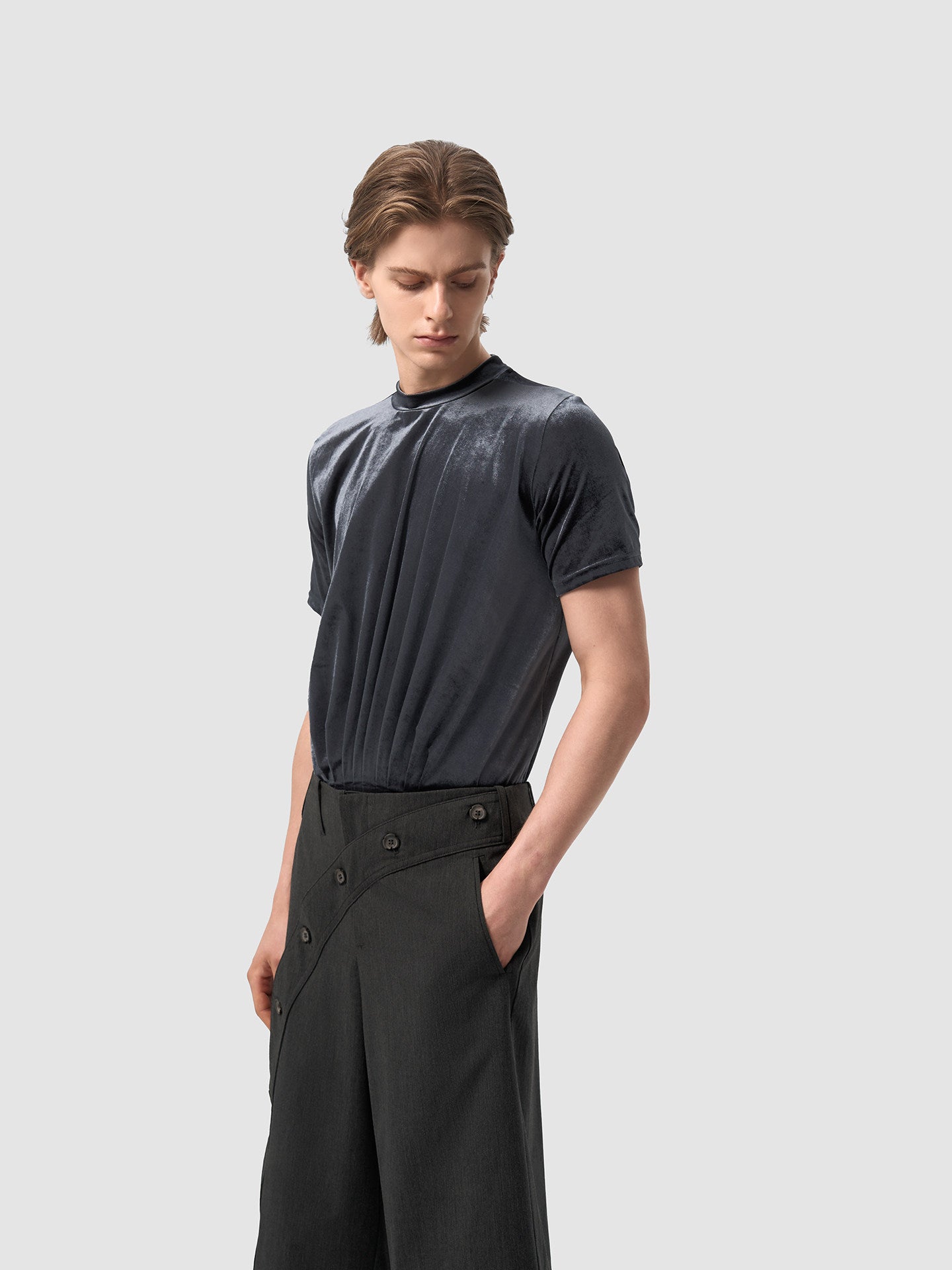 Velvet Mini Turtleneck T-Shirt