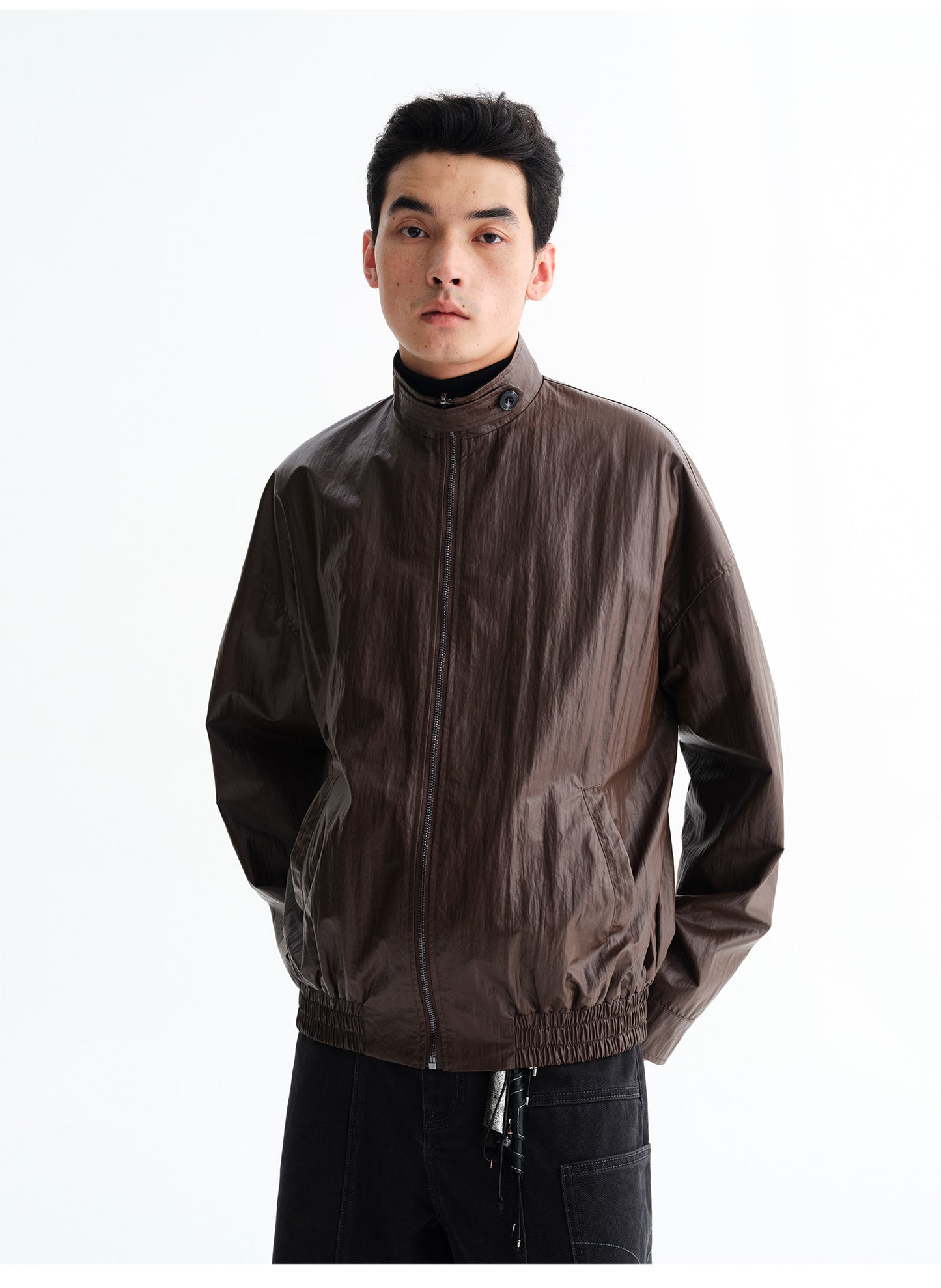 Retro Reversible Pleated Work Jacket