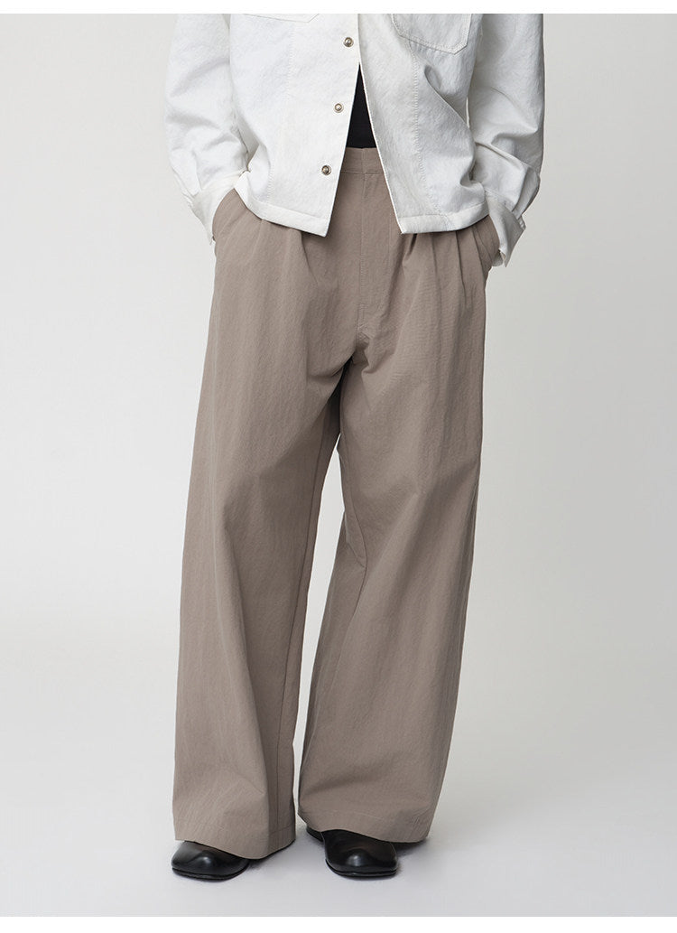 3D Cut A-Line Wide-Leg Pants