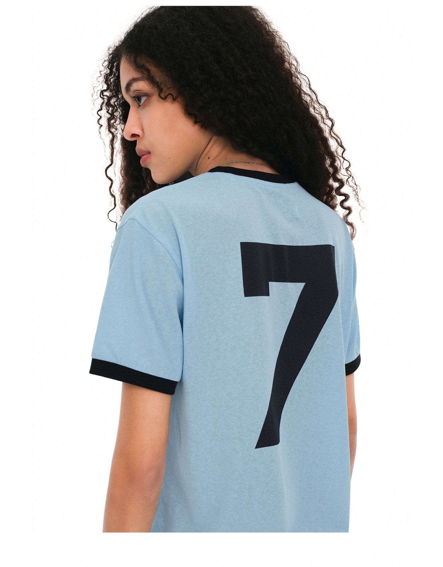 Color-Block Retro Lightweight Linen Jersey T-Shirt