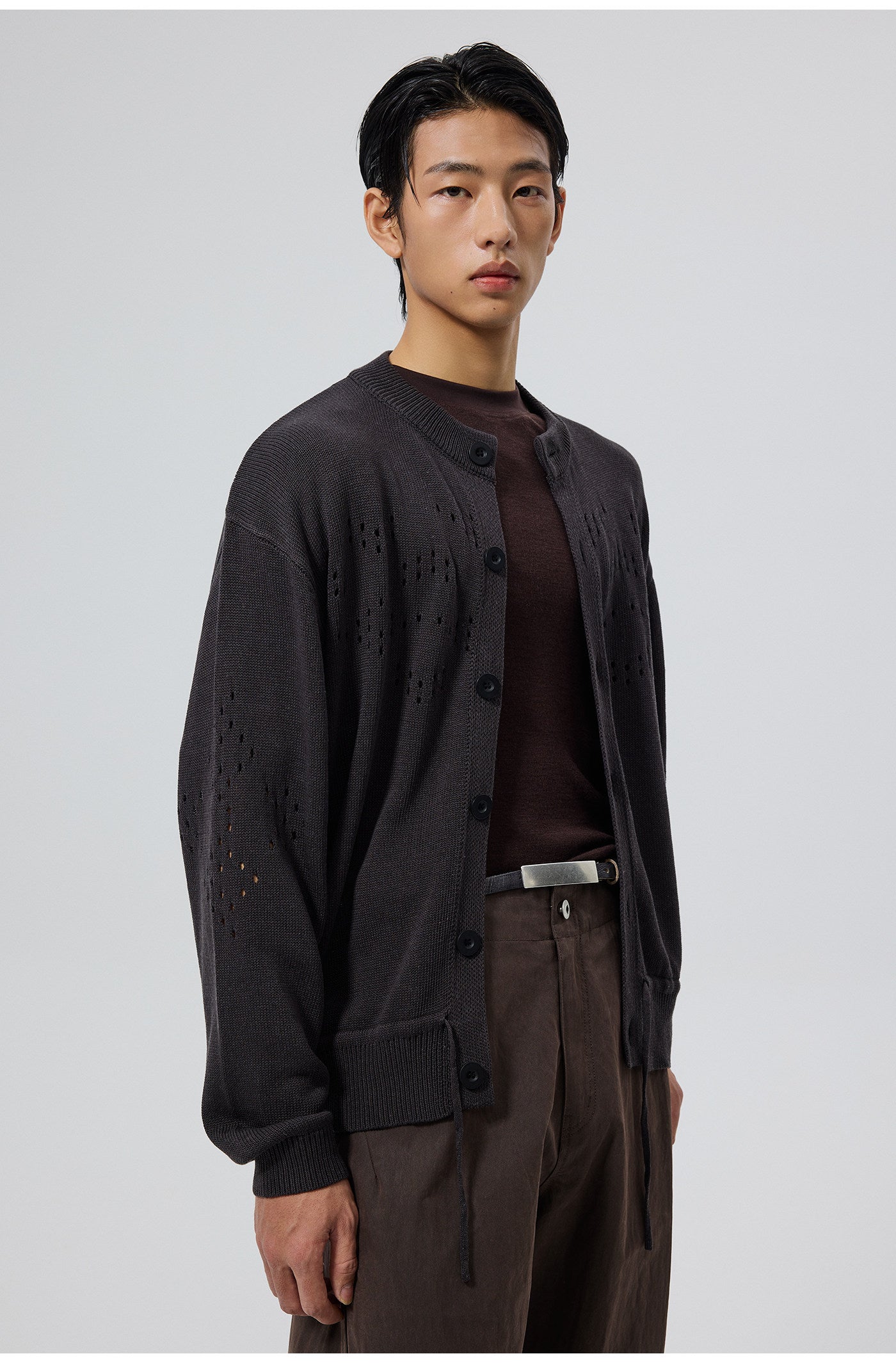 Drawstring Hem Cardigan