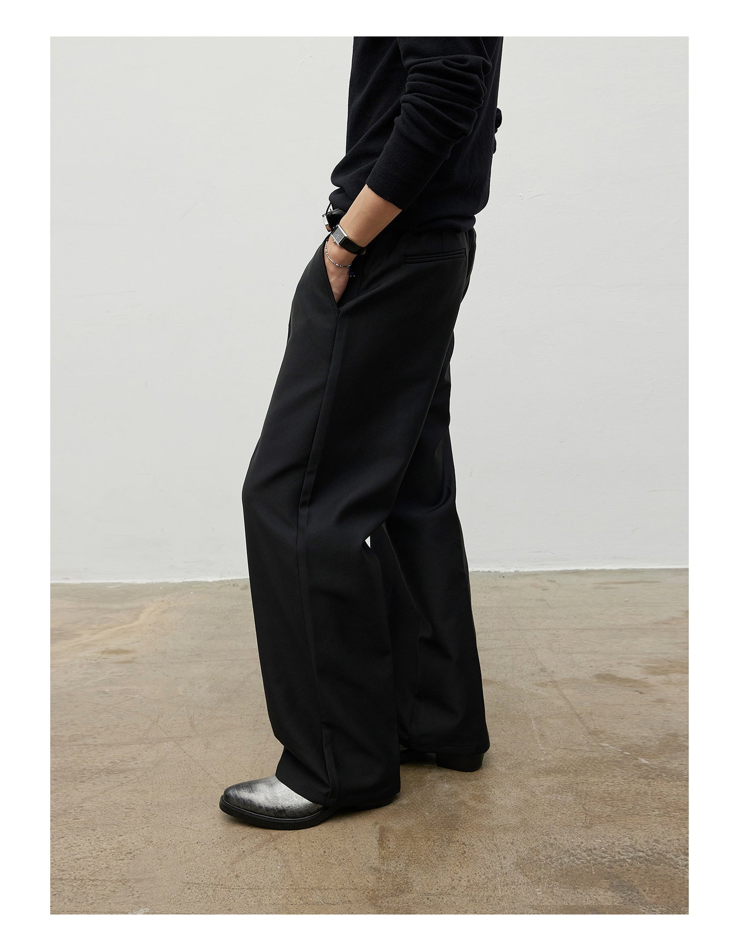 Draping for Leg-Lengthening Effect Casual Pants