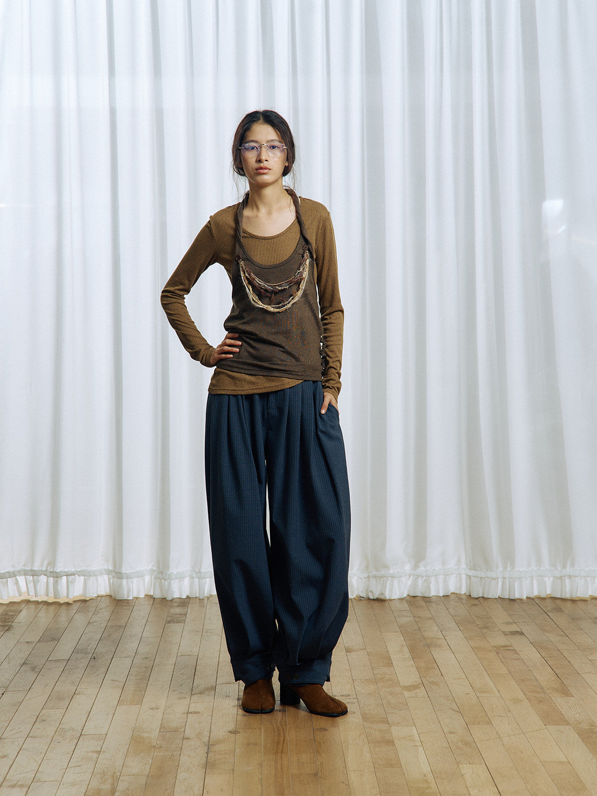 Pleated Balloon Pants
