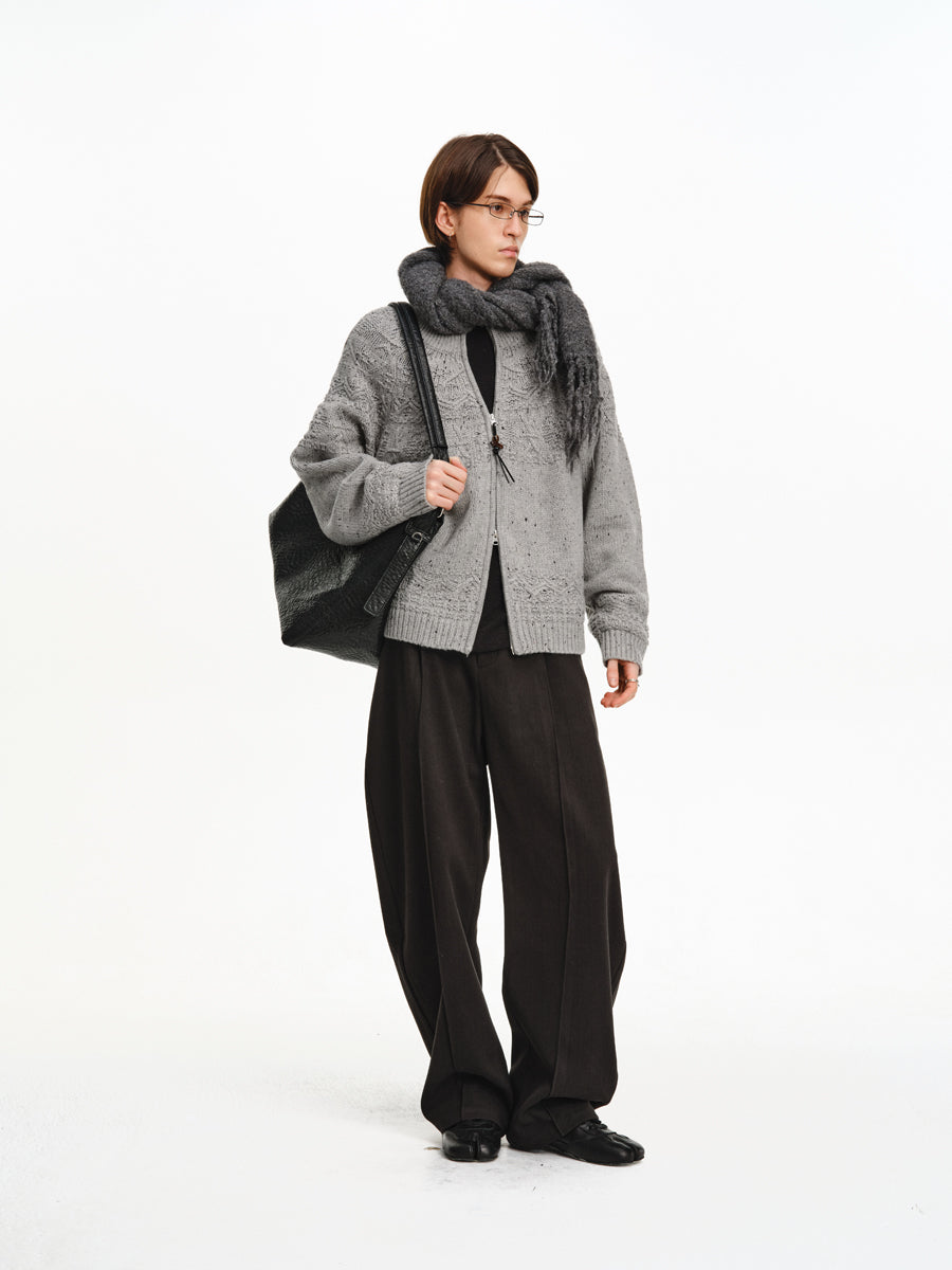 Twist Zip-Up Cardigan