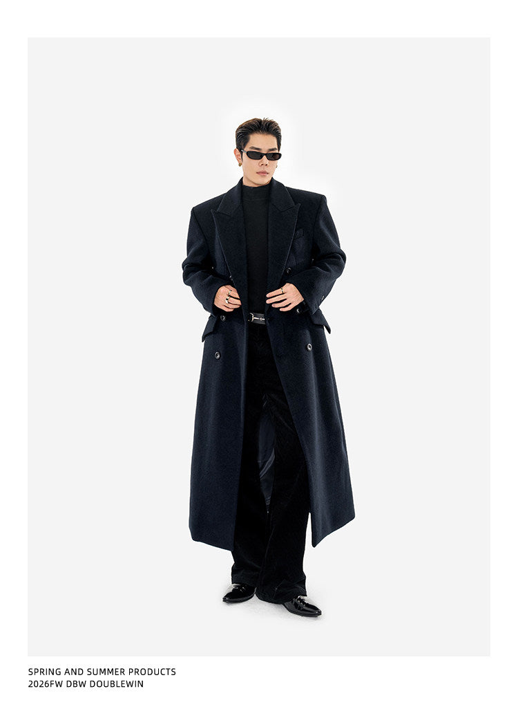 Wool-Blend Long Coat