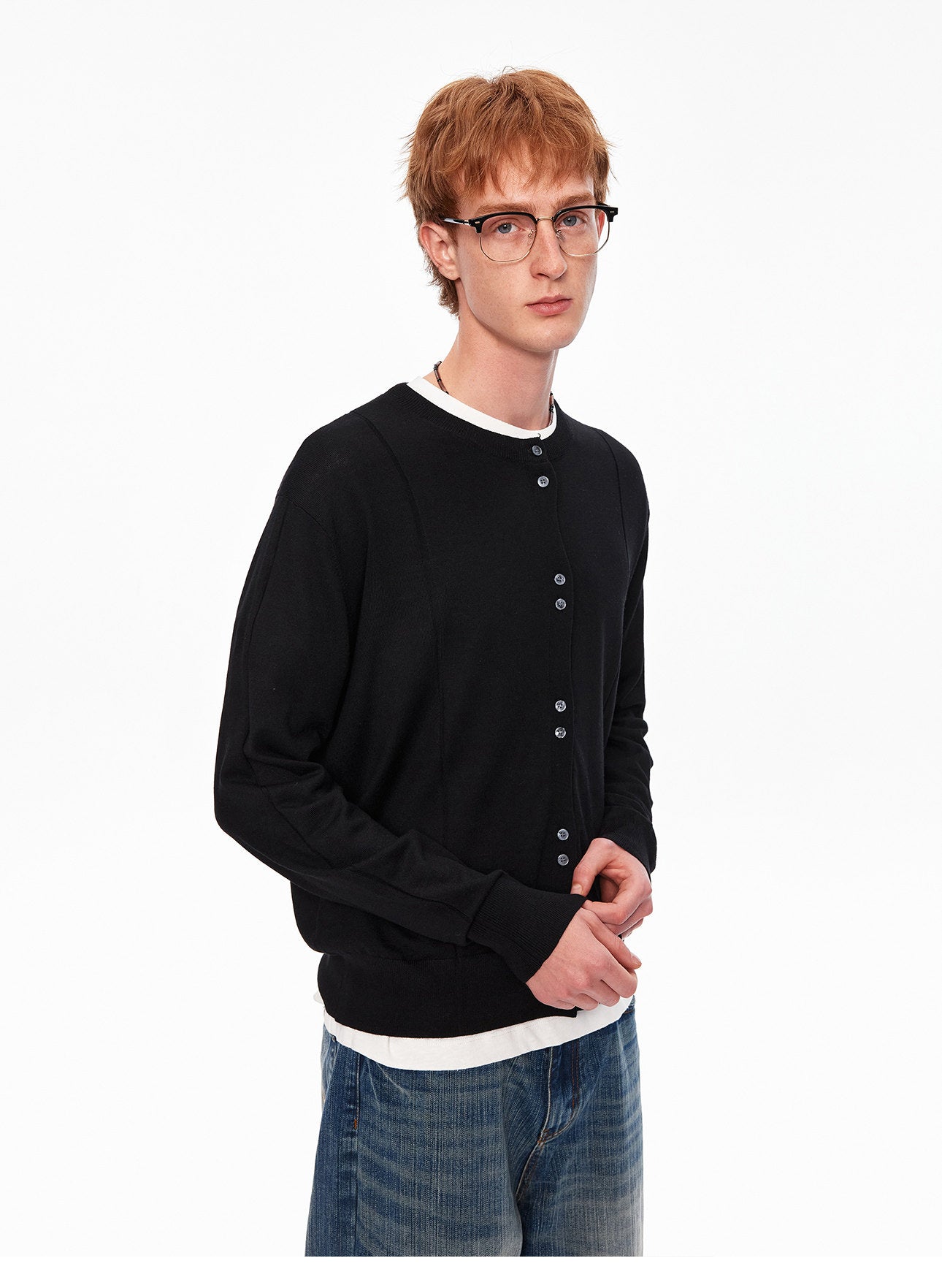 Mulberry Silk-Blend Knit Cardigan