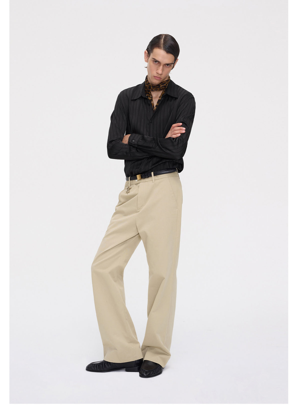 Relaxed-Fit Straight Casual Pants