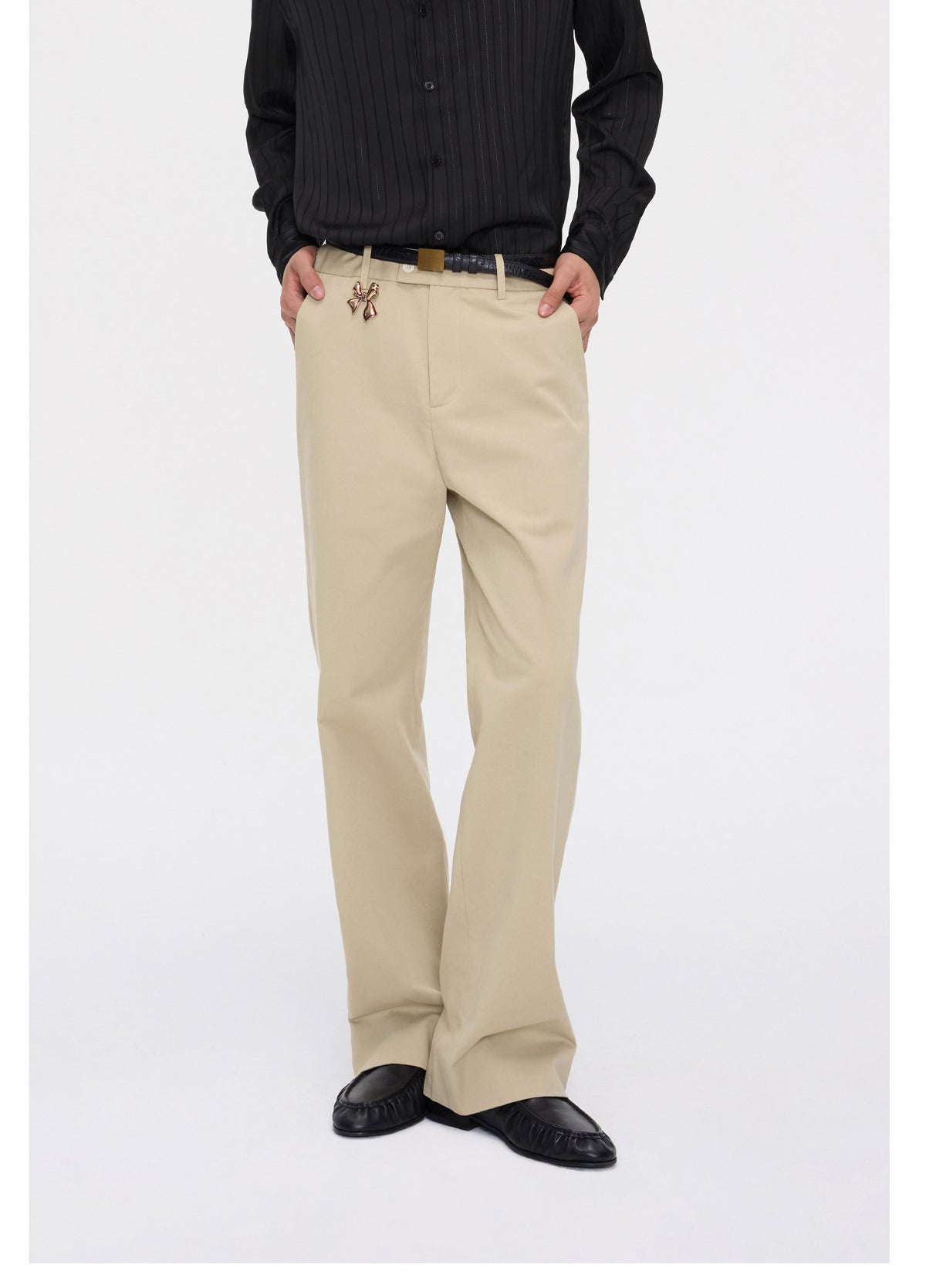 Relaxed-Fit Straight Casual Pants