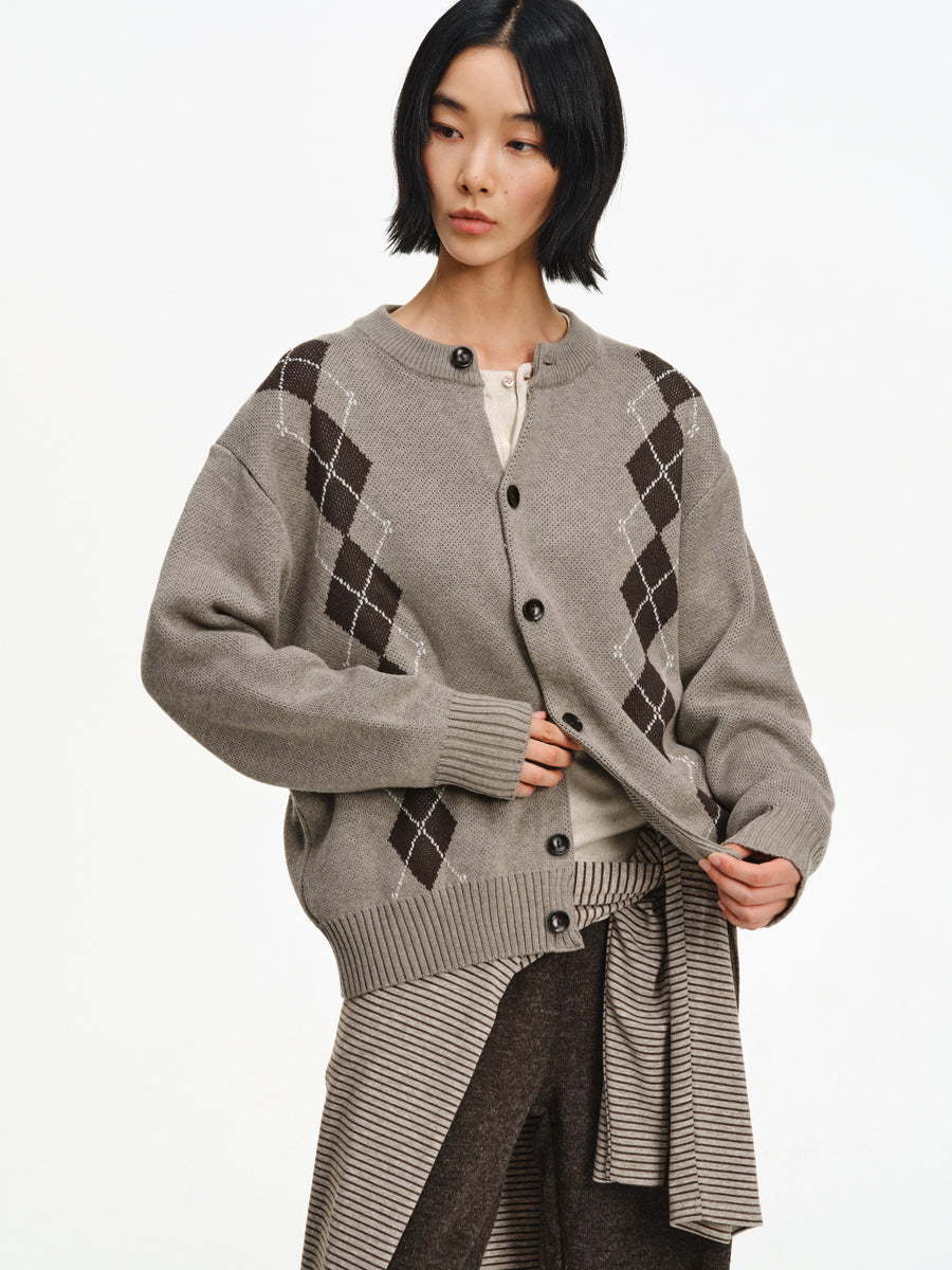 Hand-Draped Knit Cardigan