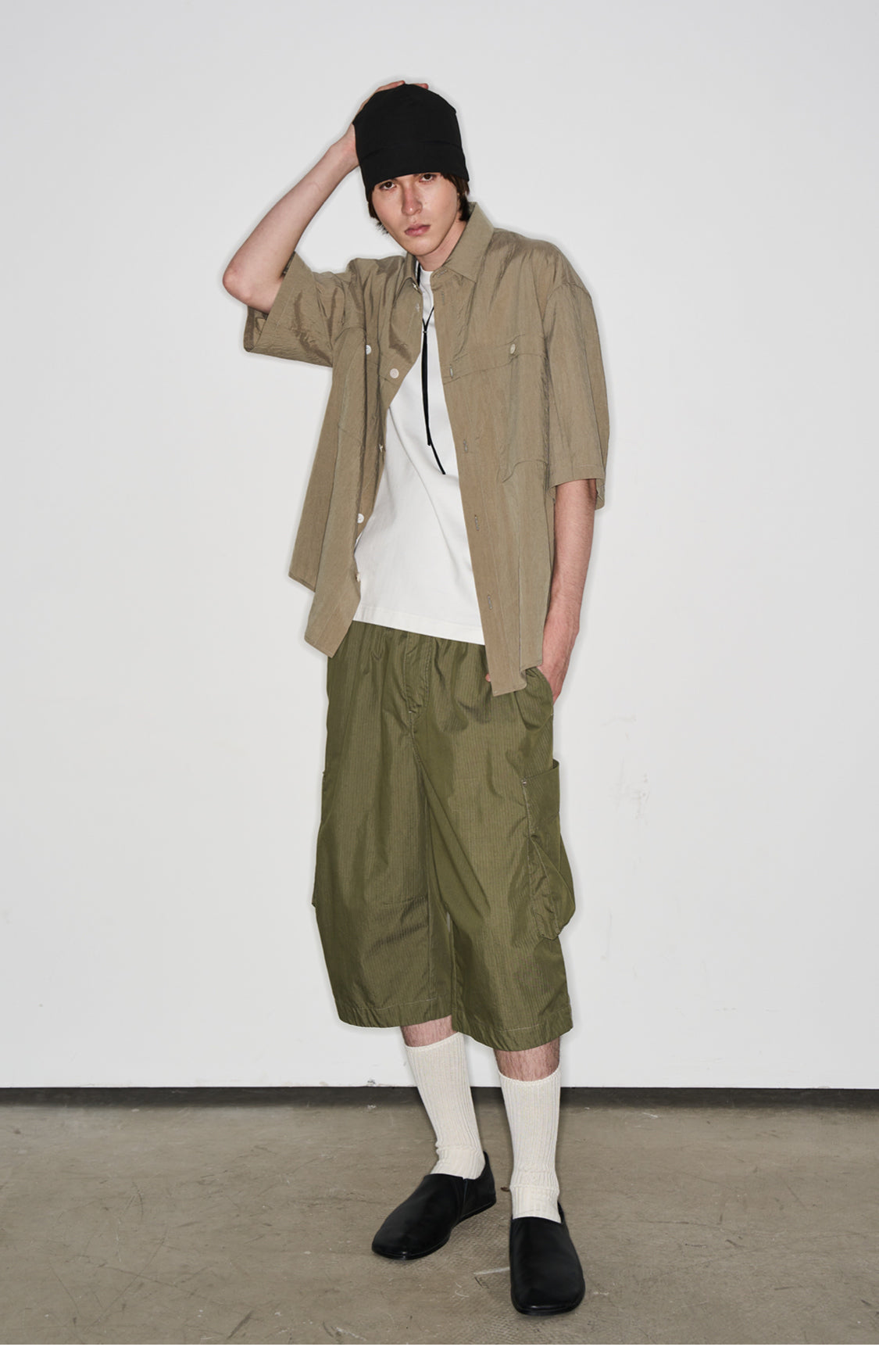 Herringbone Pattern Workwear Shorts