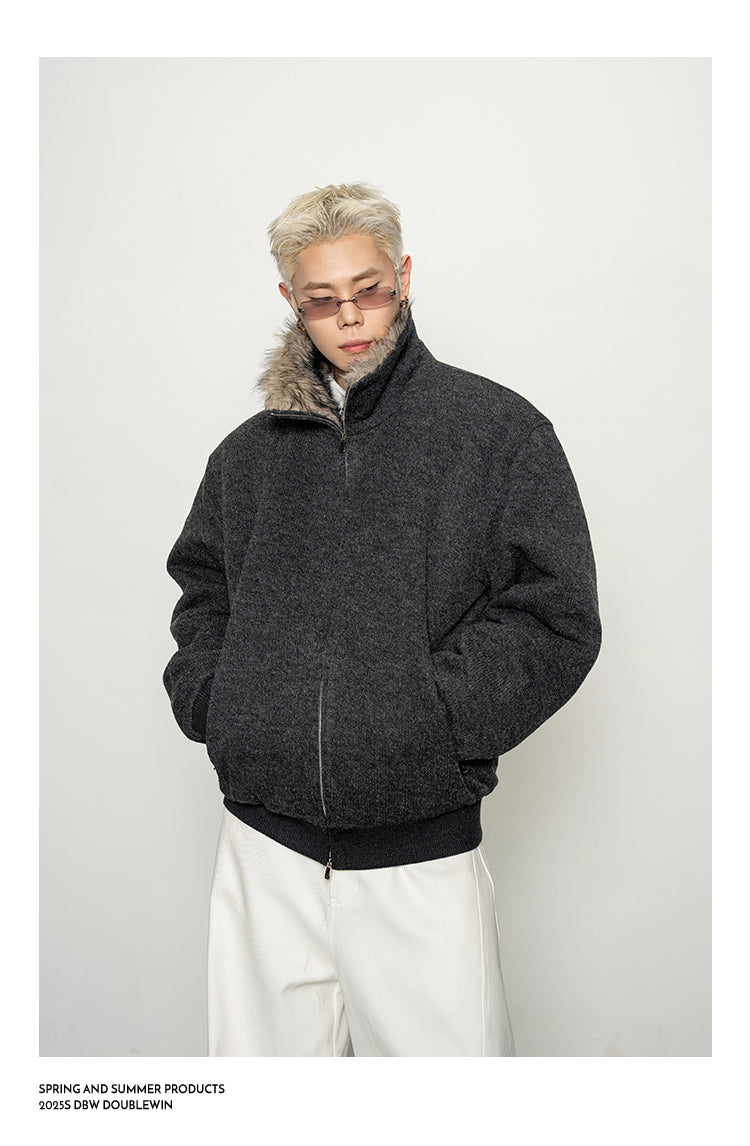 Thick Wool Knit Cardigan