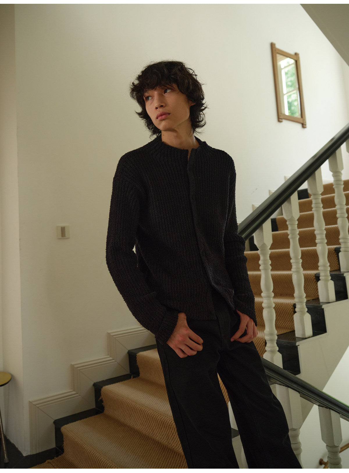 Stand-up Collar Cardigan