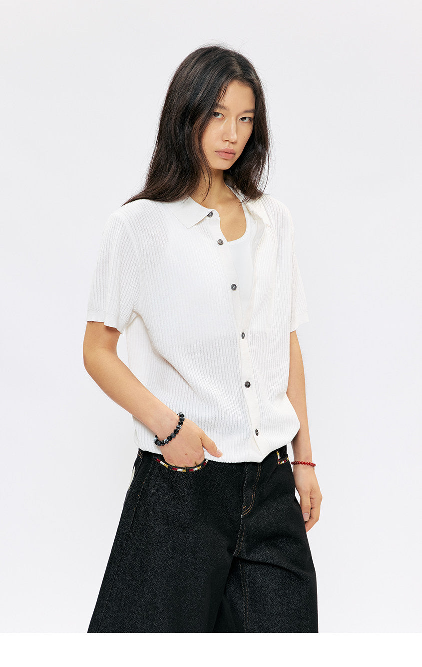 Button-down Knit Cardigan
