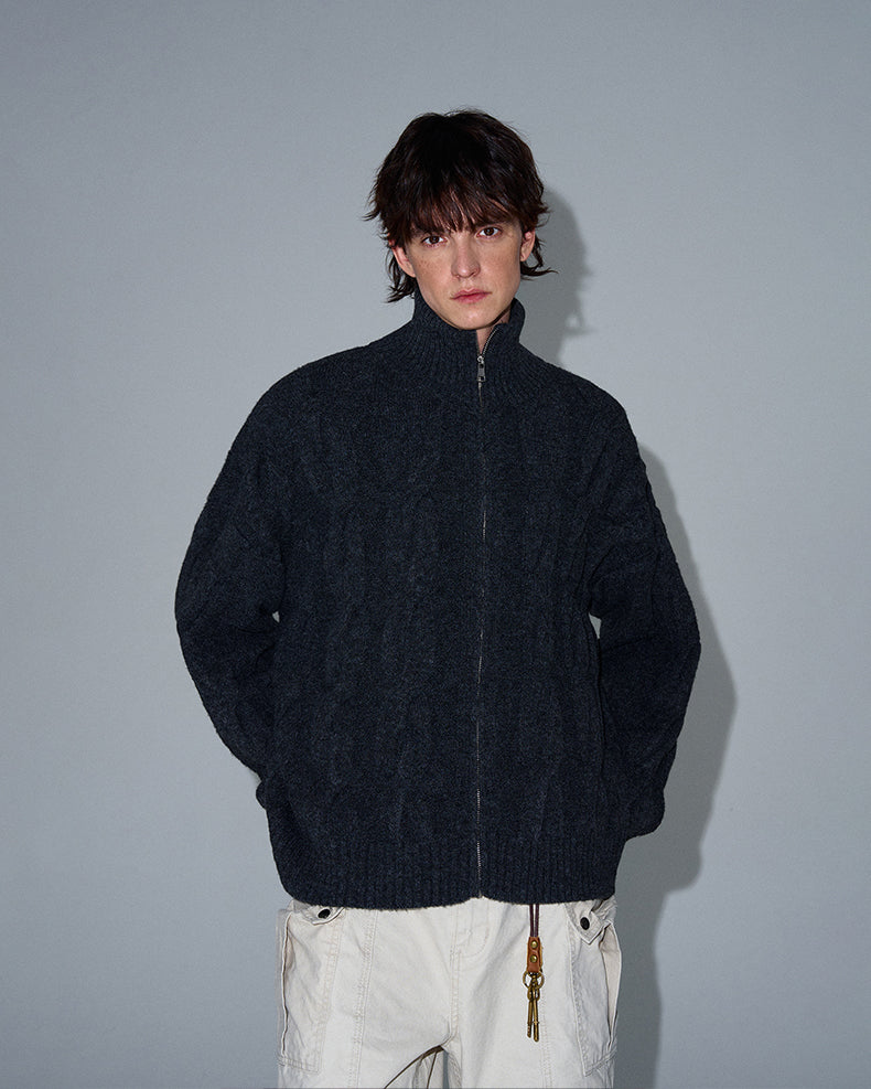 Half turtleneck cardigan