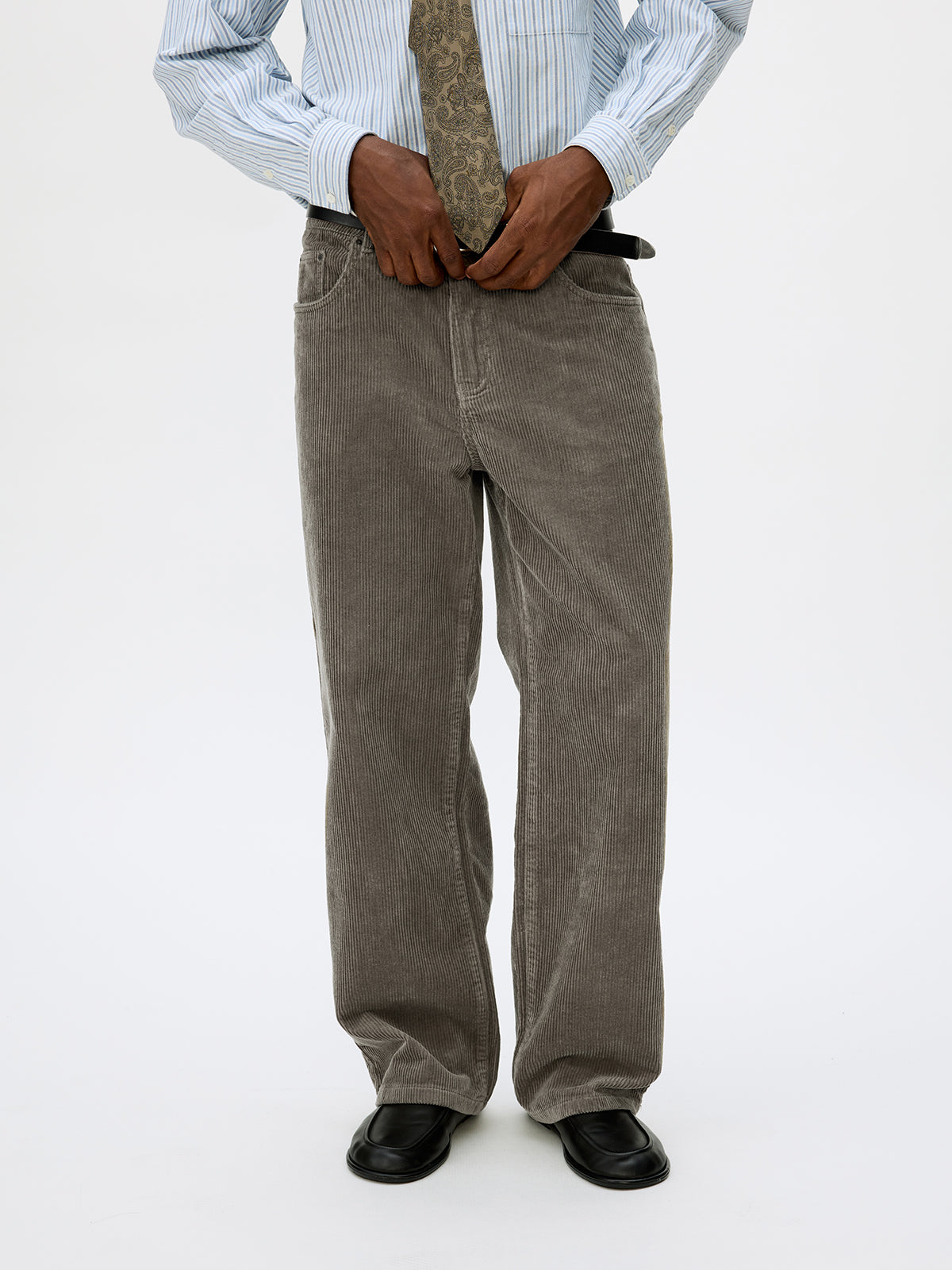 Wash-processed Straight Casual Pants