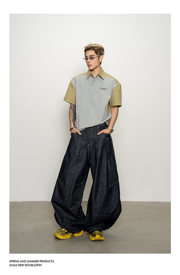 Drop-Shoulder Polo Shirt