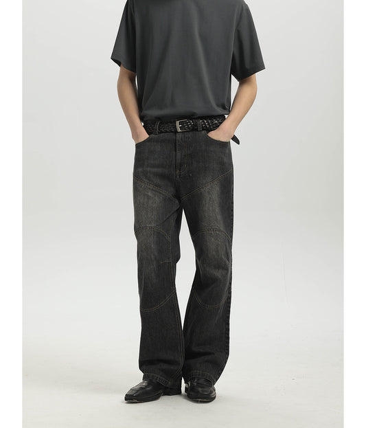 Vintage wash flared jeans