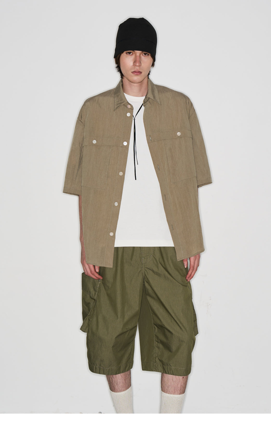 Herringbone Pattern Workwear Shorts