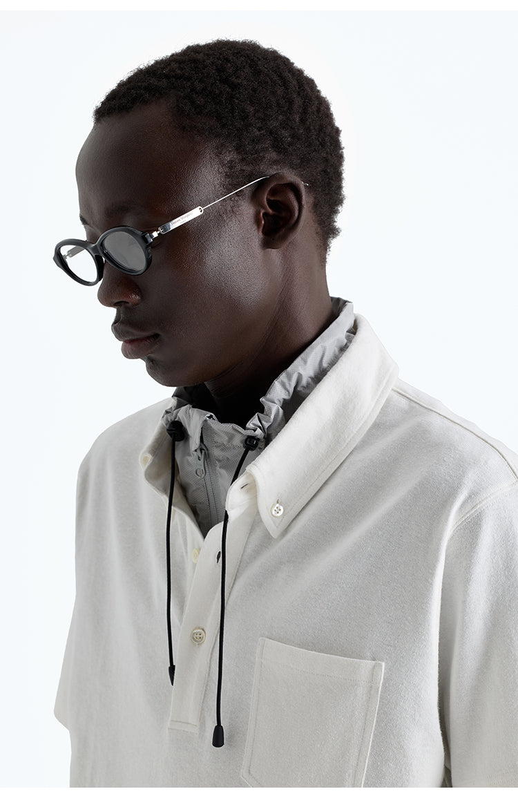 Cotton blend polo shirt