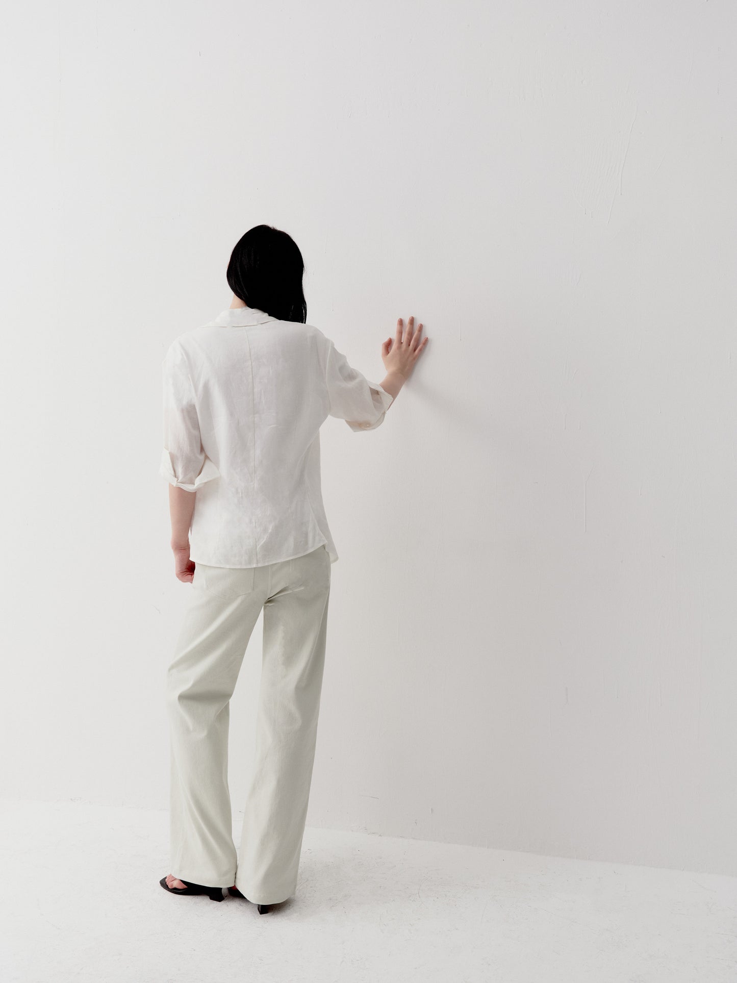 Button-Down Straight-Leg Pants