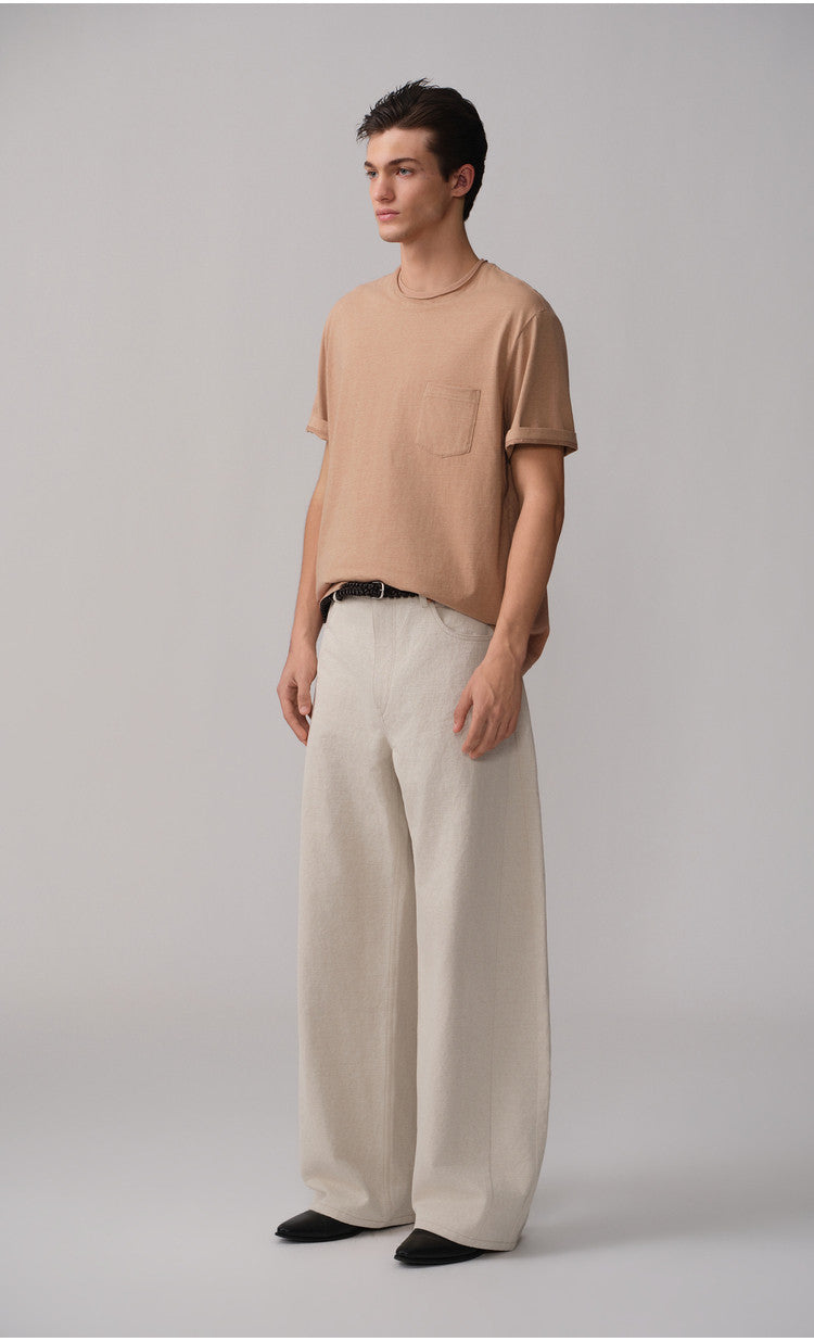 3D Cut Patchwork Silhouette Casual Pants