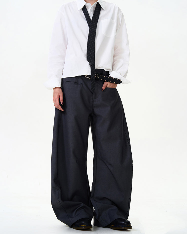 Clean Fit Draped Scimitar Casual Pants