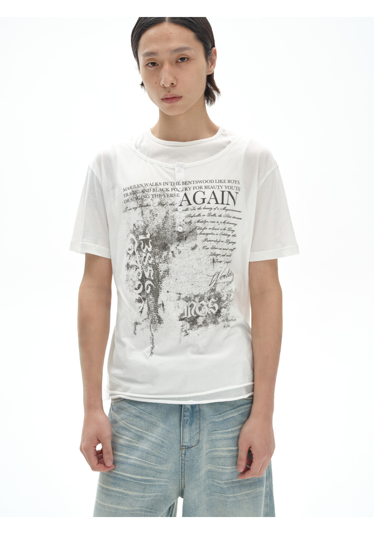 Fake Two-Piece T-Shirt