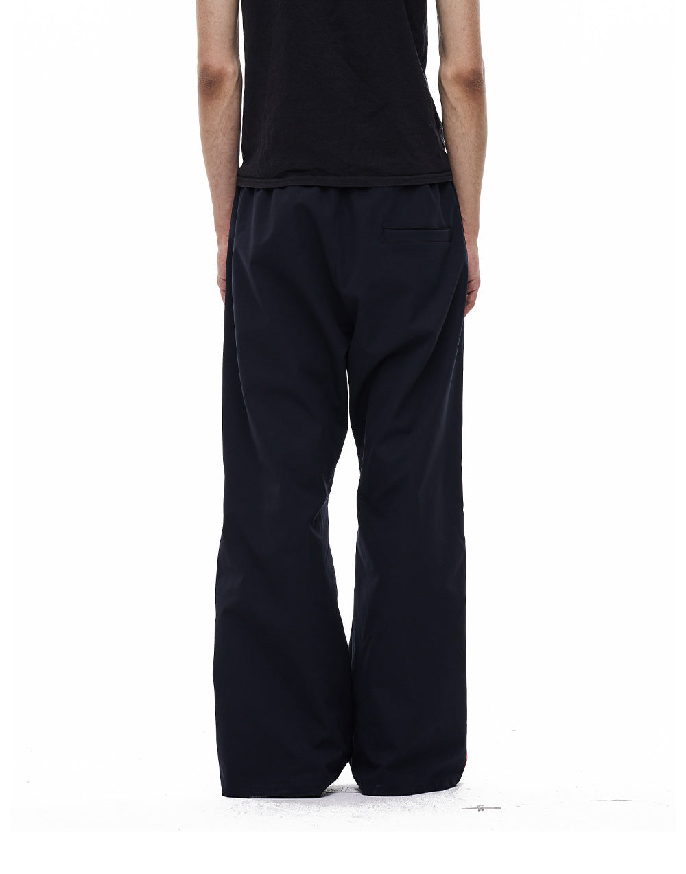 Casual Pants with Side Webbing and Pleats