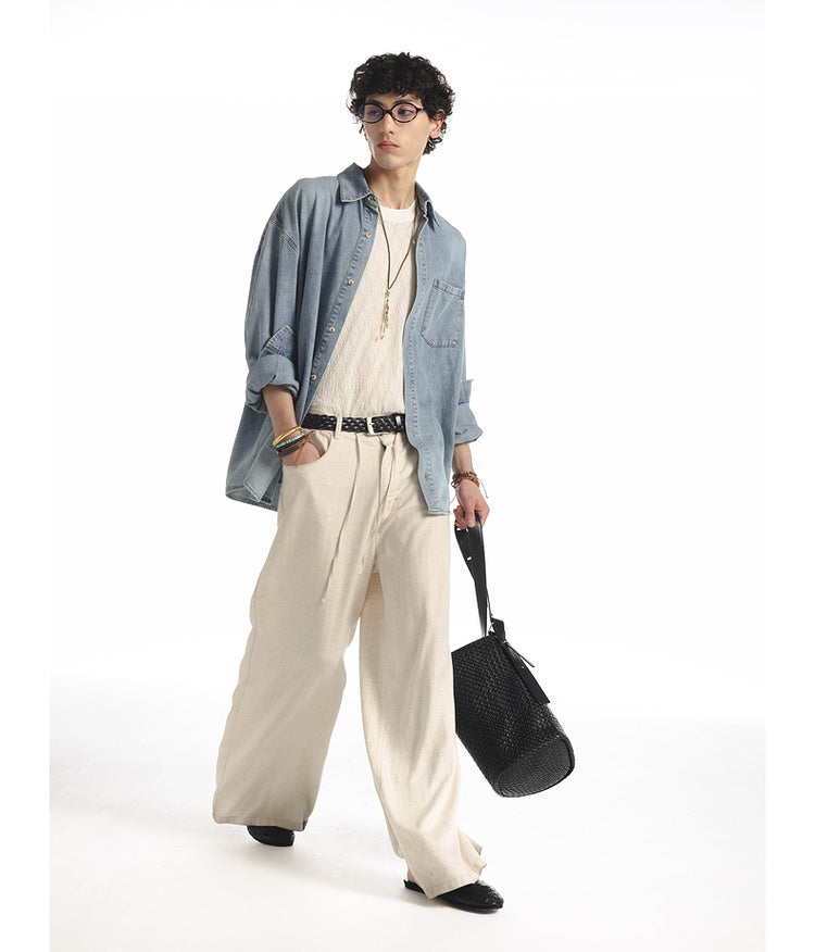 Vintage processed denim shirt