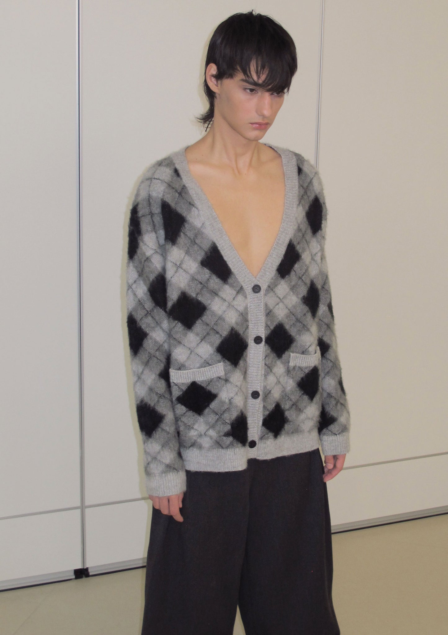 Diamond Checked Cardigan