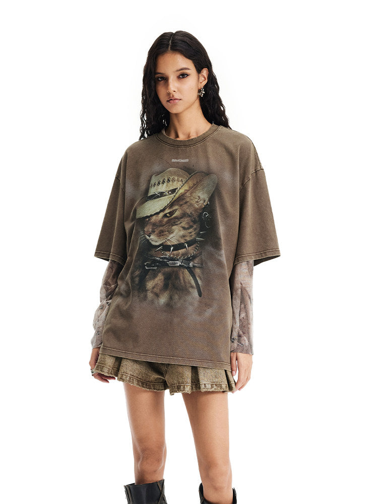 Unisex Printed Loose-Fit T-Shirt