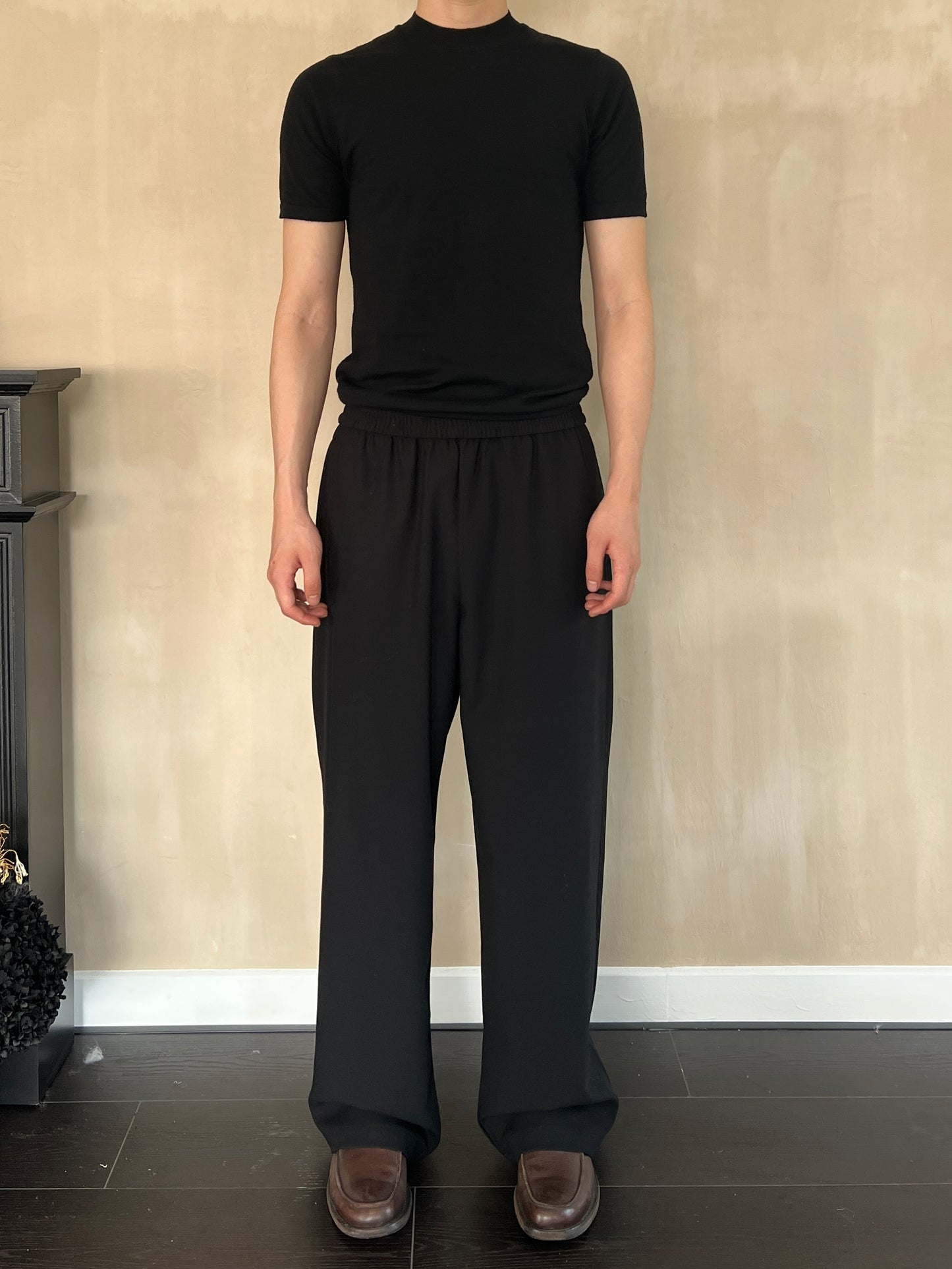 Elastic Wool Casual Pants