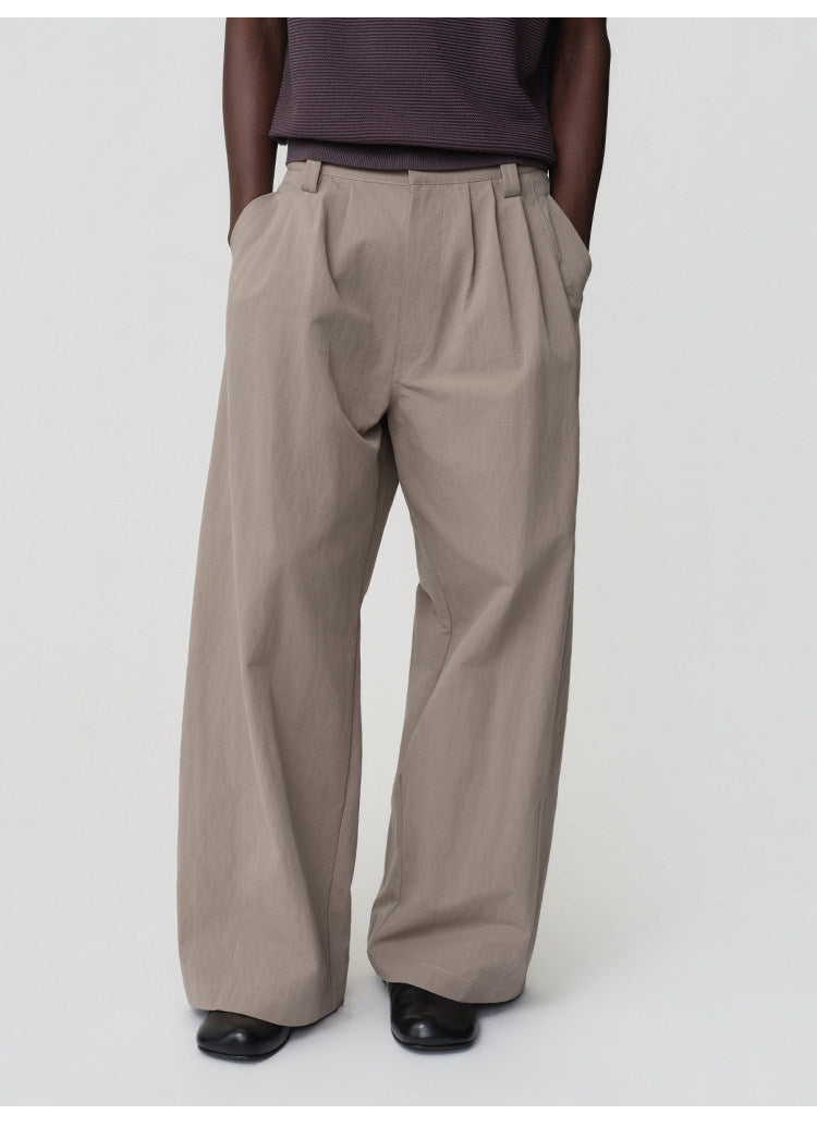 3D Cut A-Line Wide-Leg Pants