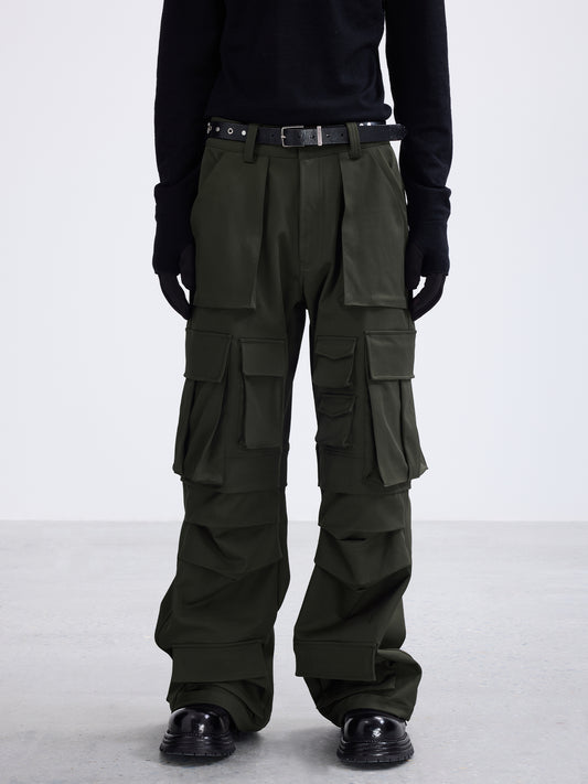 Multi-pocket workwear cannon pants