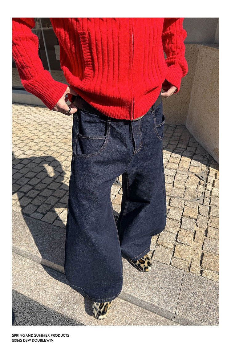 Curved-leg jeans