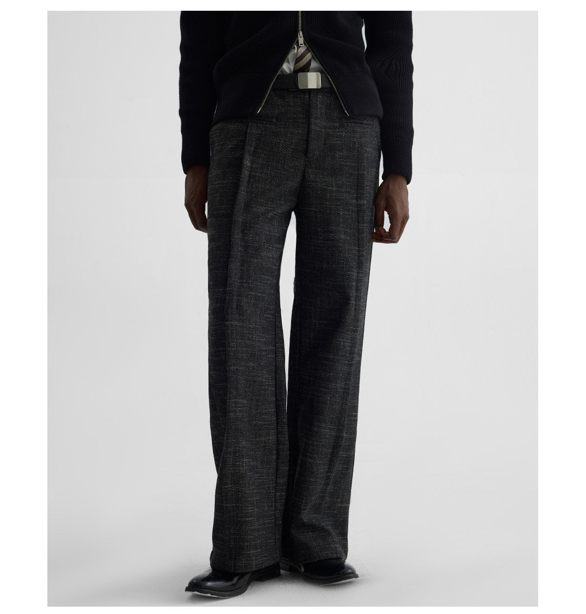 Double-Pleated Wool Pants