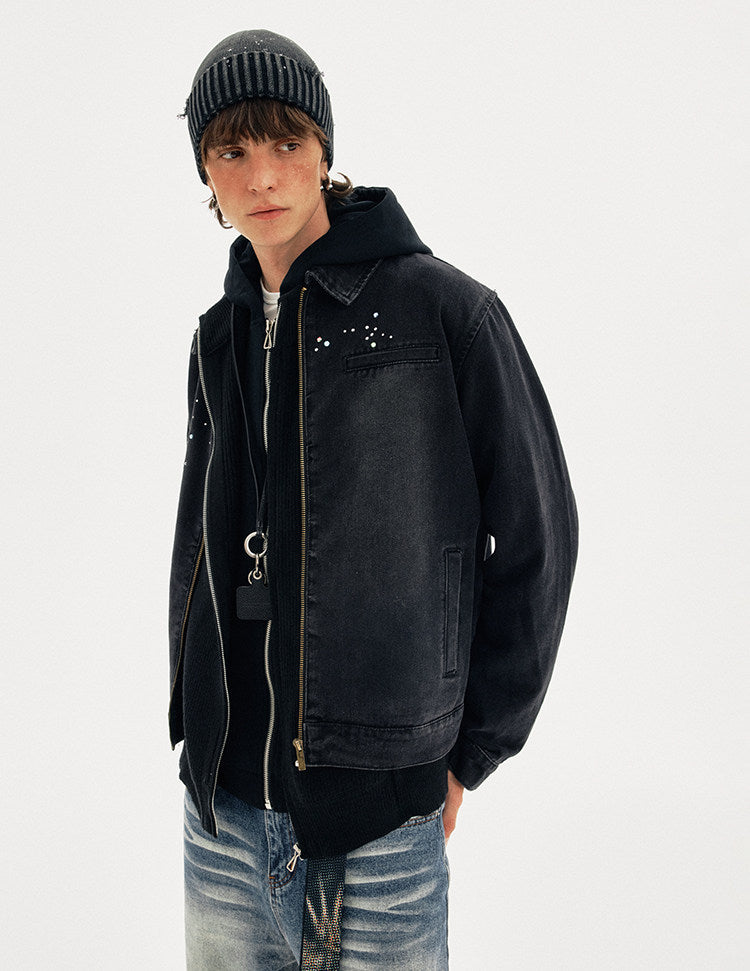 Wash-Processed Street Jacket