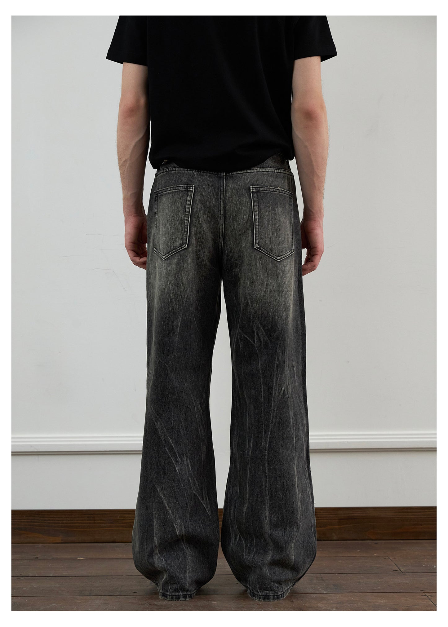 A-Line Straight Leg Denim Pants