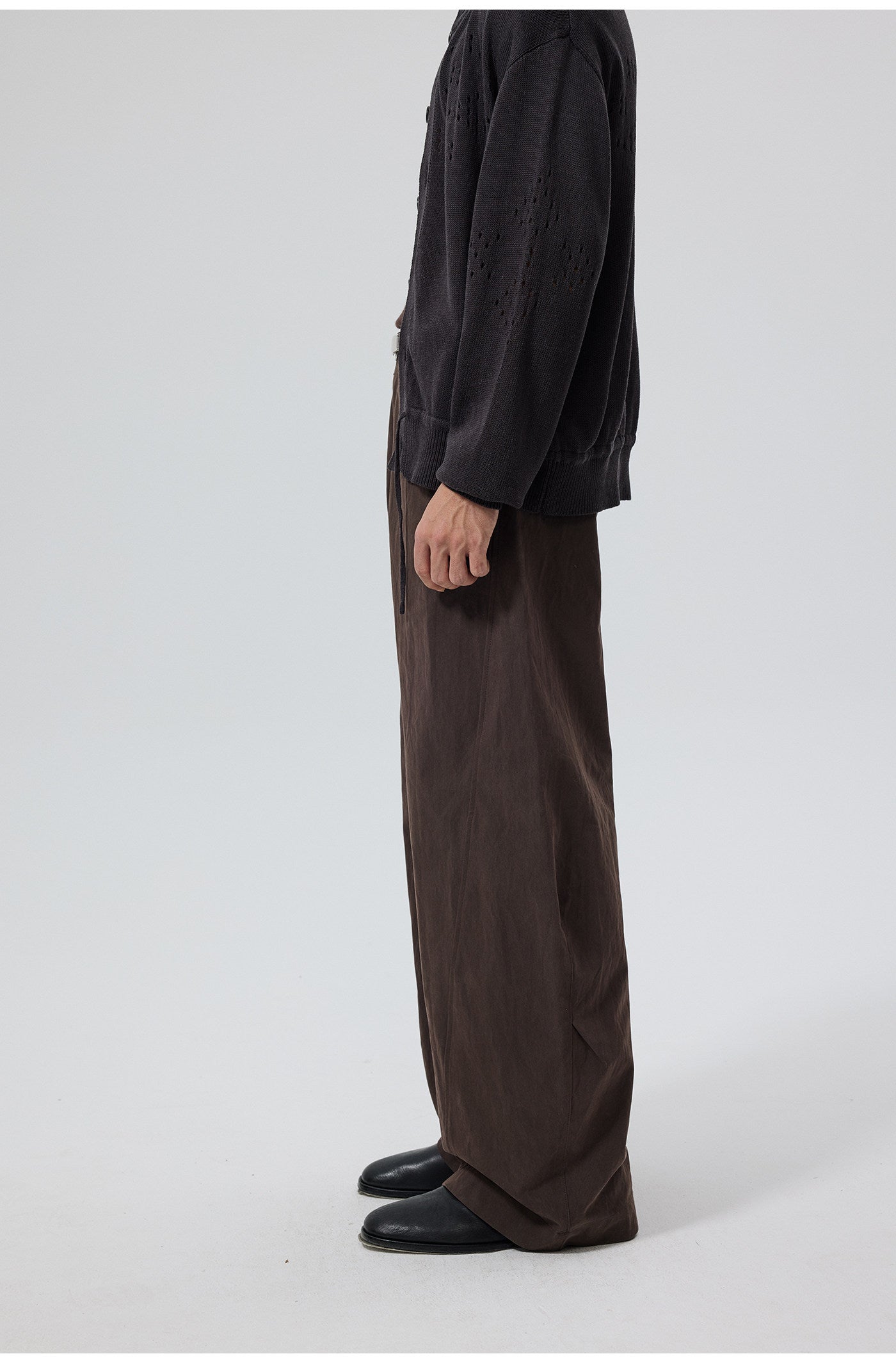 Cotton-Nylon Blend Casual Pants