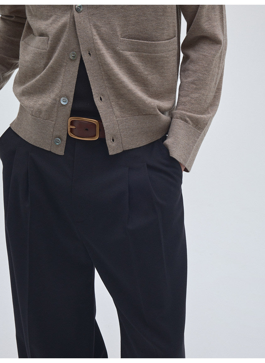 Classic Double-Tuck Casual Pants