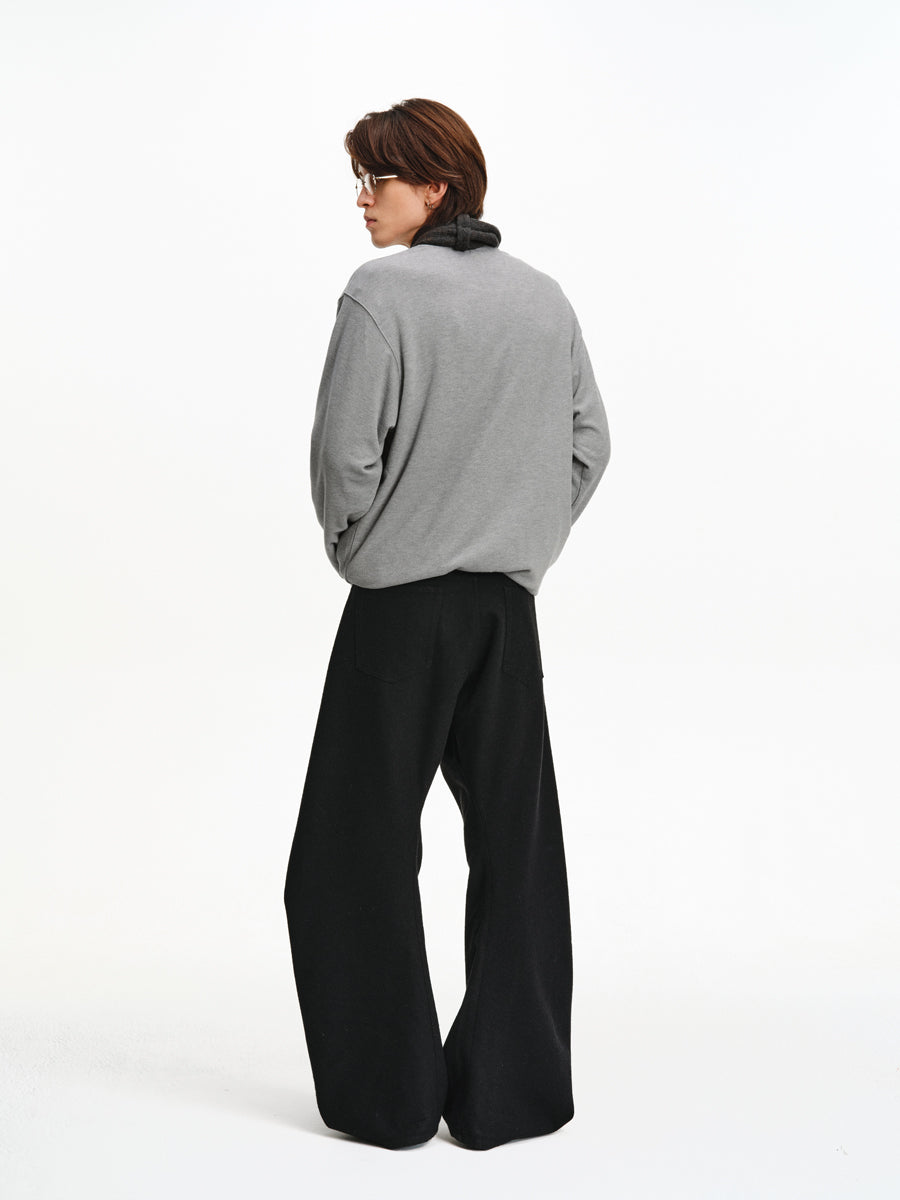 3D Cut Blend Texture Casual Pants