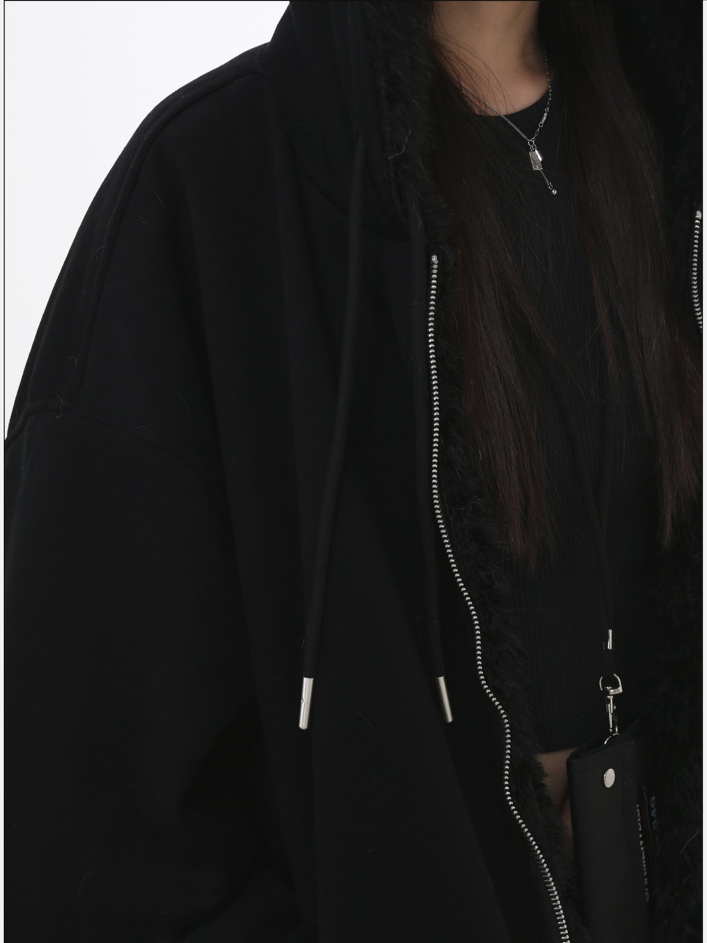 Fleece-Lined Casual Zipper Sweatshirt